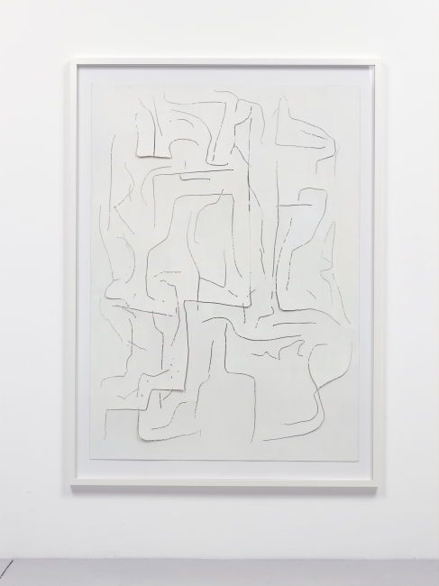 Untitled, 2016 cut cardboard, acrylic 195 x 142 cm