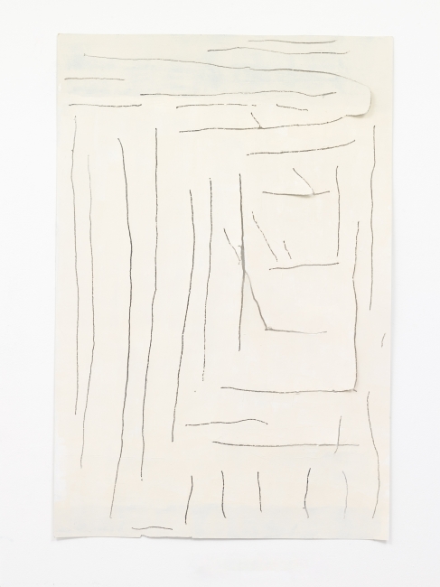 Untitled, 2017 cut cardboard, acrylic 152 x 102 cm