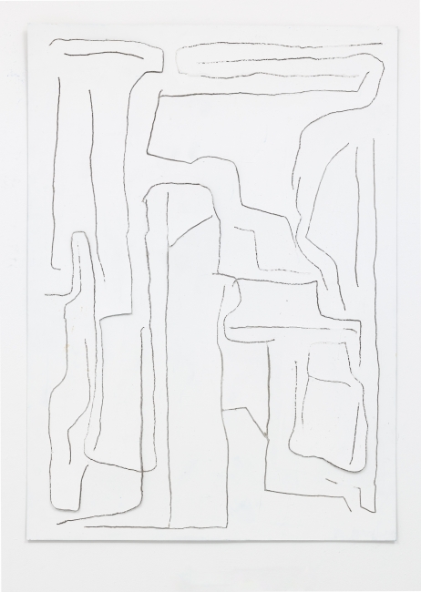 Untitled, 2017 cut cardboard, acrylic 150 x 108 cm