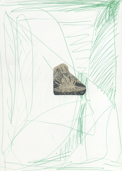 Untitled, 2016 collage, ballpoint pen on paper 21 