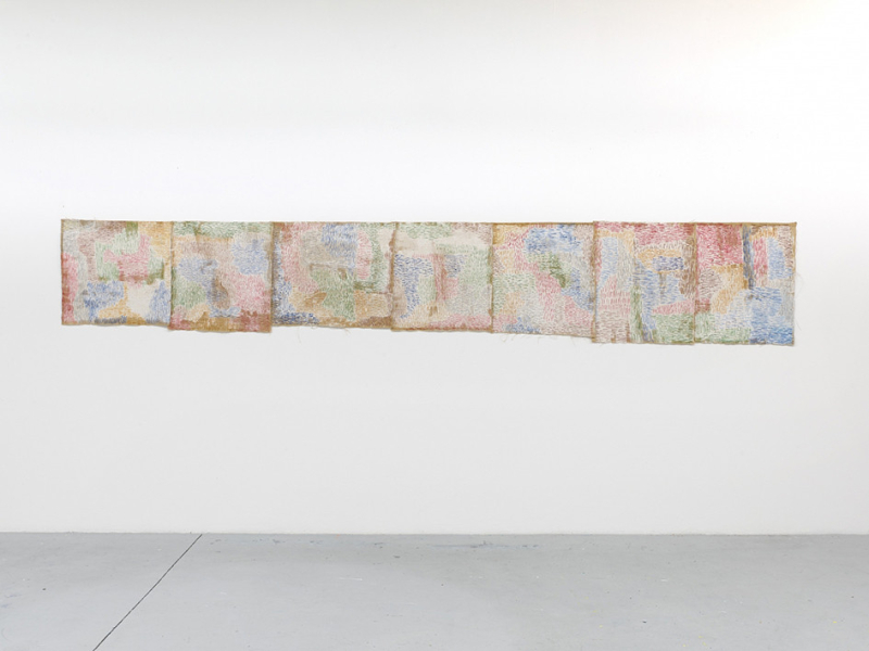 Untitled 2021 acrylic on linen 437 x 73 cm