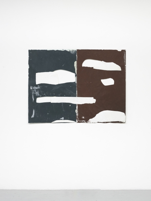 Untitled, 2022 acrylic, canvas, staples on paper 1