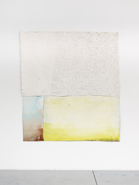 Untitled, 2020 acrylic, staples on canvas 183 x 16