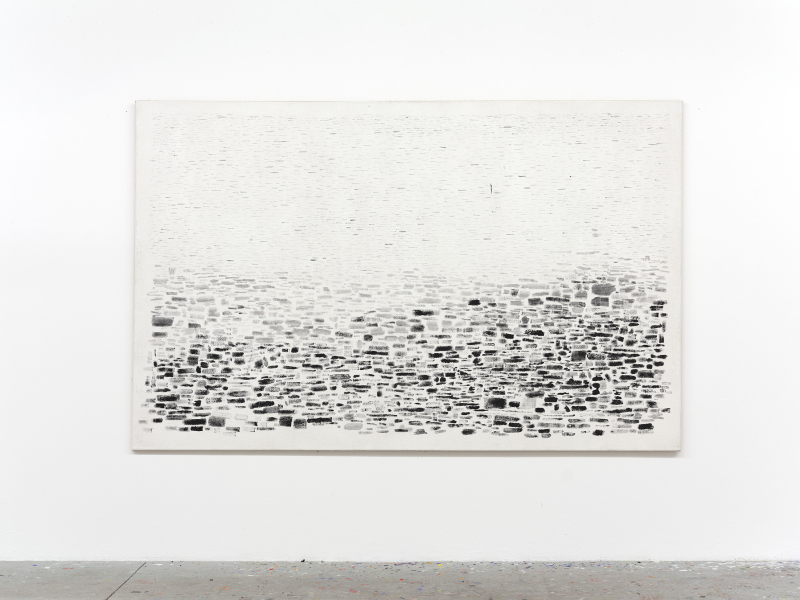 Untitled 2025 acrylic on burlap 160 × 250 cm