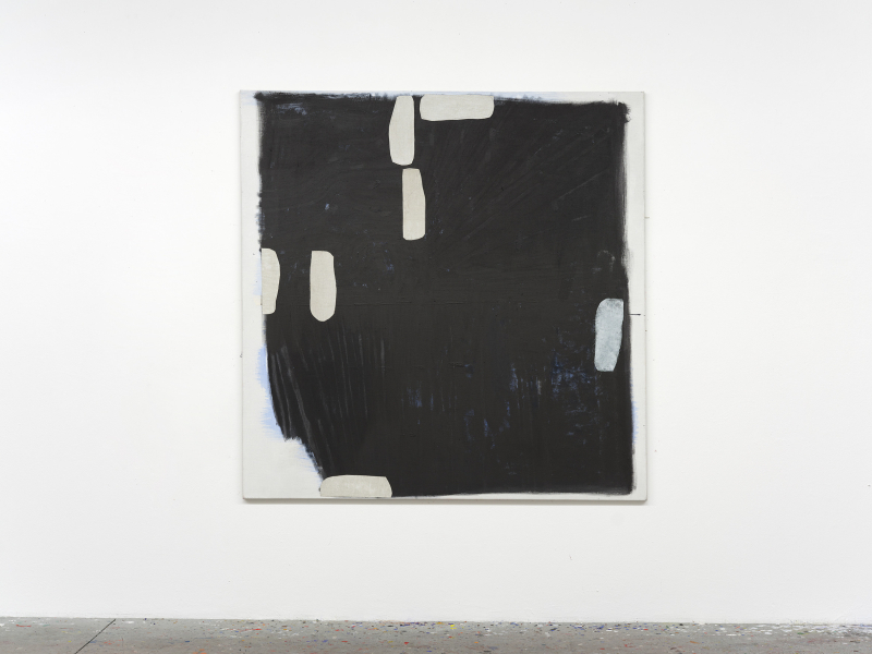 Untitled 2025 acrylic &collage on linen 160 × 155