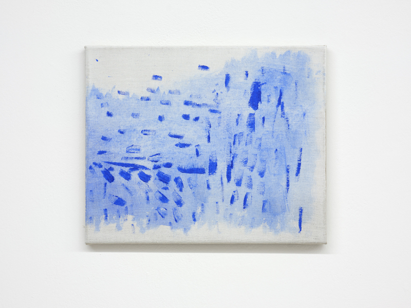 Untitled 2025 acrylic on linen 32 × 39 cm